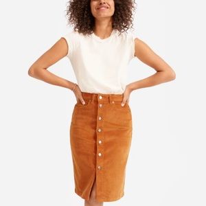 Everlane - The Button-Front Corduroy Skirt - Size 25 - Acorn - Lightly Worn